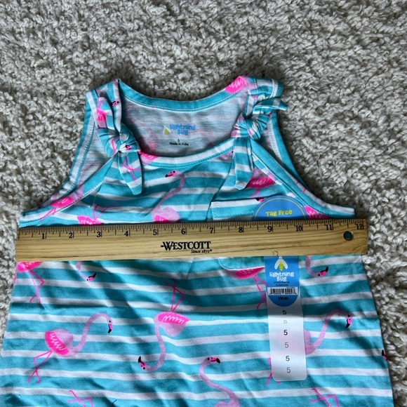 Kids Size 5 Flamingo Striped Tank Top NWT - Picture 7 of 7